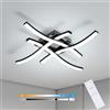 Comely 28W 3200LM Plafoniera LED Soffitto Dimmerabile con Telecomando 3000K-6500K, Nero Ondulato Lampada da Soffitto LED, Lampadario Soffitto per Camera da letto Soggiorno Cucina Corridoio Ufficio