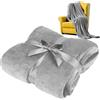 Teesa Coperta in pile 200 x 220 cm grigio TSA8902-1