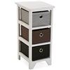 VERSA Lingbo Mobile Bagno, Mobiletto Bagno Salvaspazio, Mobiletti, Cassettiera con 3 cassetti per organizzare, Misure (A x L x l) 56 x 30 x 25 cm, Plastica e Legno, Colore Bianco