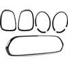 Dioche Finiture Copertura Faro, 5 Pezzi Nero Lucido Faro Posteriore Griglia Surround Copertura Finiture di Ricambio per Mini F55 F56 F57 One S JCW 2014