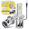Sidaqi H3 Lampadina LED 6000K bianco con ventola 1:1 Dimensione 32000LM LED H3 Kit di conversione fari 12V per Hi/Lo Beam Fendinebbia Plug and Play-2PCS