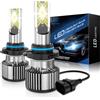 OVVOFPP Lampadine 9005/HB3 LED, 100w 22000LM 6500K Luce Bianca Ad Alta Luminosità, Fari Per Auto 12v, Kit Di Conversione Alogena, Plug and Play