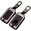 Happyit Custodia in lega di zinco per chiave auto, per Volvo S90 V90 XC60 XC40 XC90, 4 pulsanti, per auto keyless, protezione a 360 gradi, impermeabile, fluorescente (colore opaco)