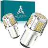 AURORIONCG Lampadine LED P21/5W 12V Bianco 1157 BAY15D Luci di Freni Luci di Stop Luci Posteriori 1200LM 6500K (Non Canbus)
