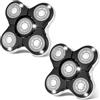 AOOWU Lame Di Ricambio per Rasoio Elettrico, 2pcs Rasoio Testa Calva, 5 Rasoio a Testine Rotanti con Lama a Doppia Traccia, Testina di Ricambio Compatibile con Remington Balder Pro Series RX5 XR7000