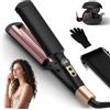 UKLISS Ferro ondulato per capelli - UKLISS Pro Mini ferro ondulato, display LCD 120 - 210 ℃, sirena per capelli ondulati, ferro arricciacapelli leggero Beach Waves, adatto per principianti, dimensioni da