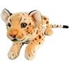 Tikwisdom Bambola di ghepardo sdraiata, peluche leopardato, per tema giungla, decorazione, coccole, regalo per ragazzi e ragazze, (giallo, 40 cm)