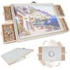 Truwheelz 1500 pezzi, 2 in 1, inclinabile e girevole, per adulti, tavolo puzzle in legno con 4 cassetti, 64 x 87 cm, tavola portatile con Lazy Susan e copertura