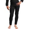 Cocain underwear 2 pezzi pantaloni termici lunghi per bambini, biancheria intima termica per bambini, interno felpato, morbido caldo, 122/128-158/164, 2 mutande nere, 158-164