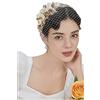 BABEYOND Us-schleier-Stirnband copricapo da donna, beige, Taglia unica