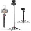 Ulanzi MT-44B Asta per selfie Doppio Slot per smartphone & mirrorless 150 cm, Treppiedi per cellulare Quad Base, Cavalletto macchina fotografica 415 g, Compatibile con iphone/samsung/realme/xiaomi
