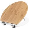 Cornat KSLIGBWSC - Sedile WC Ligna di alta qualità in vero legno e MDF - bambù - abbassamento automatico - confortevole sensazione di seduta - elegante effetto legno si adatta a qualsiasi bagno