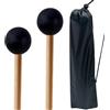 VixxNoxx 2 mazzuole in gomma da 38,1 cm, con custodia per bacchette, accessori per strumenti a percussione per grancassa, timpani, tamburi in acciaio, marimba, xilofono, padella, ideali per