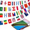 YAAVAAW Bandiere olimpiche bandiera del mondo 100 paesi 25 m, bandierina internazionali banner gioco olly 2024 decorazioni per feste per giardino bar