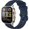 GIOPUEY Cinturini Compatibile con Realme Watch 5, Morbido Silicone Cinturino [Resistente all'Usura] [Traspirante] - Dark Blue