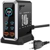 Puiseno Caricatore USB C da 240 W, multiplo con 6 porte, GaN 3, USB, multiplo con 4 x USB-C e 2 x USB-A, PD140 W, 65 W, 60 W Power Delivery stazione di ricarica USB C per MacBook Pro/Air, iPhone, iPad