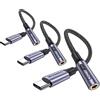 MOSWAG Adattatore jack per cuffie USB C a 3.5mm, adattatore audio USB C a cavo Dongle Aux per Samsung Galaxy S22 S21 S20 Ultra S20 + Nota 20 10 S10 S9 Plus, Pixel 4 3 2 XL, ipad Pro e altro ancora