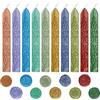 BaiJ Sigillo Ceralacca, 10 Pcs Colorato Cera Lacca Kit con Stoppini per Timbro Ceralacca Personalizzato, per Busta & Biglietti & Inviti di Nozze & Decorazione Regalo