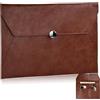 Astralong A4 Cartelle Portadocumenti Busta in PU Pelle, Portadocumenti A4 in Pelle PU, 34x24cm Porta Documenti da Viaggio, Custodia per Portfolio di documenti