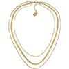 VLNET ® | Vestopazzo collana in acciaio gold plated modello snake 3 fili | Lunghezza 40,45,50 + 5 cm | Lavorazione artigianale | Nickel Tested