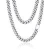 PROSTEEL 12MM 75CM Collana Argento Uomo Catena Cubana Miami, 6/9/12MM Collane Uomo Acciaio Inox, Impermeabile, Regalo Compleanno, 45-76CM, Punk Hiphop