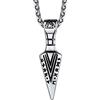 Richsteel Collana con Ciondolo Vichinga Freccia in Acciaio Inossidabile Collana da Uomo Amuleto Fortunato