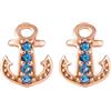 Nomination® - Orecchini Ciondolo Ancora, Collezione Gioie al Lobo in Argento 925, Cubic Zirconia colorati, Finitura Oro Rosa, Eleganti e Raffinati, Idea Regalo Donna, Confezione Originale