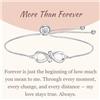 GAVU Bracciale da Donna in Argento Sterling 925 con Charm Infinito, Bracciale in Argento da Donna Con Dedica More Than Forever, Regalo Anniversario per Lei
