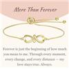 GAVU Bracciale da Donna in Argento Placcato Oro 14K con Charm Infinito, Bracciale Infinity da Donna More Than Forever Regalo Fidanzata/Regalo Moglie
