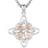 Odinstone Collana Nodo della Strega Argento 925 Nodo Celtico Pendente Triquetra Trinità Collane Wicca Amuleto Gioielli Witchy Pendenti Protezione Uomini Donne