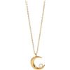 Kritz Collana Donna Luna Placcata Oro o Argento e Acciaio inossidabile - Collane Ciondolo Mezzeluna y Catena Regolabile - Gioielli Regalo per Ragazze (Luna Zircone)