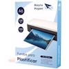 Raylu Paper® - Confezione da 100 buste per plastificazione, trasparenti, finitura lucida, fogli termici per plastificazione, buste per plastificatrice, fogli di plastica (125 micron, A6)