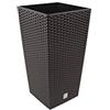 Prosperplast Vaso di fiori Rato 7,2 litri con inserto 17 x 17 x 32,4 cm in colore ocra scuro.