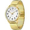 CIVO Orologio Uomo Grande Numeri: Facile da Leggere Orologi - Oro Elegante Moda Impermeabile Adatto Persone Anziane con Problemi di Vista