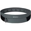WATERFLY Marsupio Running per Uomo Donna Cintura da Corsa Grigio | Chiusura a Strappo, Ultra Sottile e Leggero, Vita 60-125 cm, Porta Telefono Corsa Adatto per Jogging Sportivo Fitness