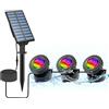 CORESLUX Illuminazione solare per laghetto, per esterni, faretto subacqueo regolabile, luce subacquea RGB, cambia colore, IP68, impermeabile, per auto on/off, illuminazione per esterni, 3 pezzi