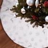 ACTOYS Tappeto Albero di Natale morbido Gonna, bella Copri Base Albero Natale, Copri Albero per Decorazione Natalizia (D-Argento, 120CM)