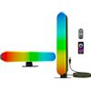 ThreeH Barre luminose a LED intelligenti Lampade ambientali a doppio LED Colori Sincronizzazione musicale Impostazione del timer per PC Room Gaming TV Retroilluminazione