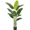 Keeplush Pianta Artificiale Uccello del Paradiso 150cm Alta, Piante Finte da Interno Grandi Finta con 10 Foglie Albero di Banano Artificiale Per Interni Esterno Soggiorno Ufficio Giardino Dec（1 PACK）
