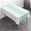CNFQ - 10 runner per tavolo, in raso, decorazione sala da matrimonio, 275 x 30 cm (blu tiffany)