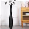 Leewadee Vaso Nero Decorativo Per Fiori O Pampas Da Interno Da Terra, Alto 85 cm, Resina