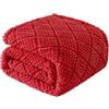 Whale Flotilla Coperta Plaid in Pile di Microfibra, Coperta Morbida, Calda e Soffice per Letto Singolo e Matrimoniale, Copridivano Leggera per Ogni Stagione, 130 x 150 cm, Rosso