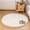 HLZDH Tappeto in pelliccia sintetica, morbido, soffice, in pelle di pecora, stile stule, coprisedia in finto pile, morbido e soffice, tappeto shaggy per camera da letto, divano, pavimento (rotondo