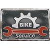 LUCKYLINDE Targa in metallo, BIKE SERVICE - Bike Service - Cartello di avvertimento, cartello decorativo parcheggio (20 x 30 cm)