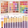 UCANBE Makeup Eyeshadow Palette + 15Pcs Brush Set, Pigmented 86 Colors Make Up Pallet with Brushes, Matte Shimmer Glitter Palettes Sets, Eye Shadow Highlighters Contour Blush Powder Beauty Kit