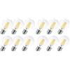 EXTRASTAR Lampadina LED E27,8W (equivalenti a 66W), 950lumen,Trasparente luce calda- Pacco da 6
