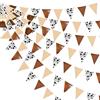 pinkblume Bandierine in tessuto con stampa mucca marrone, 9 m, decorazioni per feste a triangolo, per cowboy occidentali, cowgirl, compleanno, baby shower, derby, fattoria, mucca, selvaggia, decorazione per