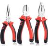 Aoyfuwell Set di 3 Pinze Universali, Pinza Combinata,180 mm, 150 mm, Pinza a Becco Lungo 160 mm - Per Riparazioni Domestiche, Professionisti e Attrezzi Fai-da-Te