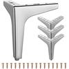 Knpwer 4 Pcs Gambe per mobili da 15 cm, Gambe per Divani, Carica fino an 800 KG, Moderni piedini triangolari in metallo per mobili fai da te di ricambio per armadietti, divani