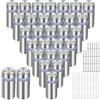 kebitedamai 30 Pz Distanziali per Targhe, Distanziatori in Acciaio Inossidabile, Distanziali per Cartelli in Vetro Plexiglas in Acciaio Inox, Viti Chiodi Pubblicitari per Poster in Acrilico Specchi(12x25 mm)